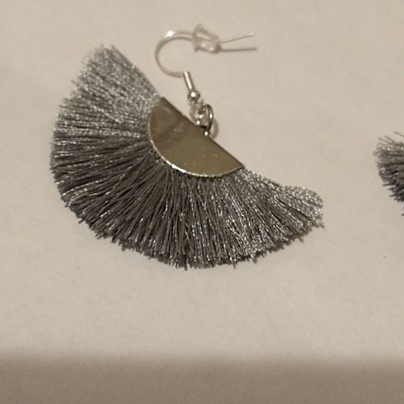 Silver Tassel Earrings! - Picture 4 of 4